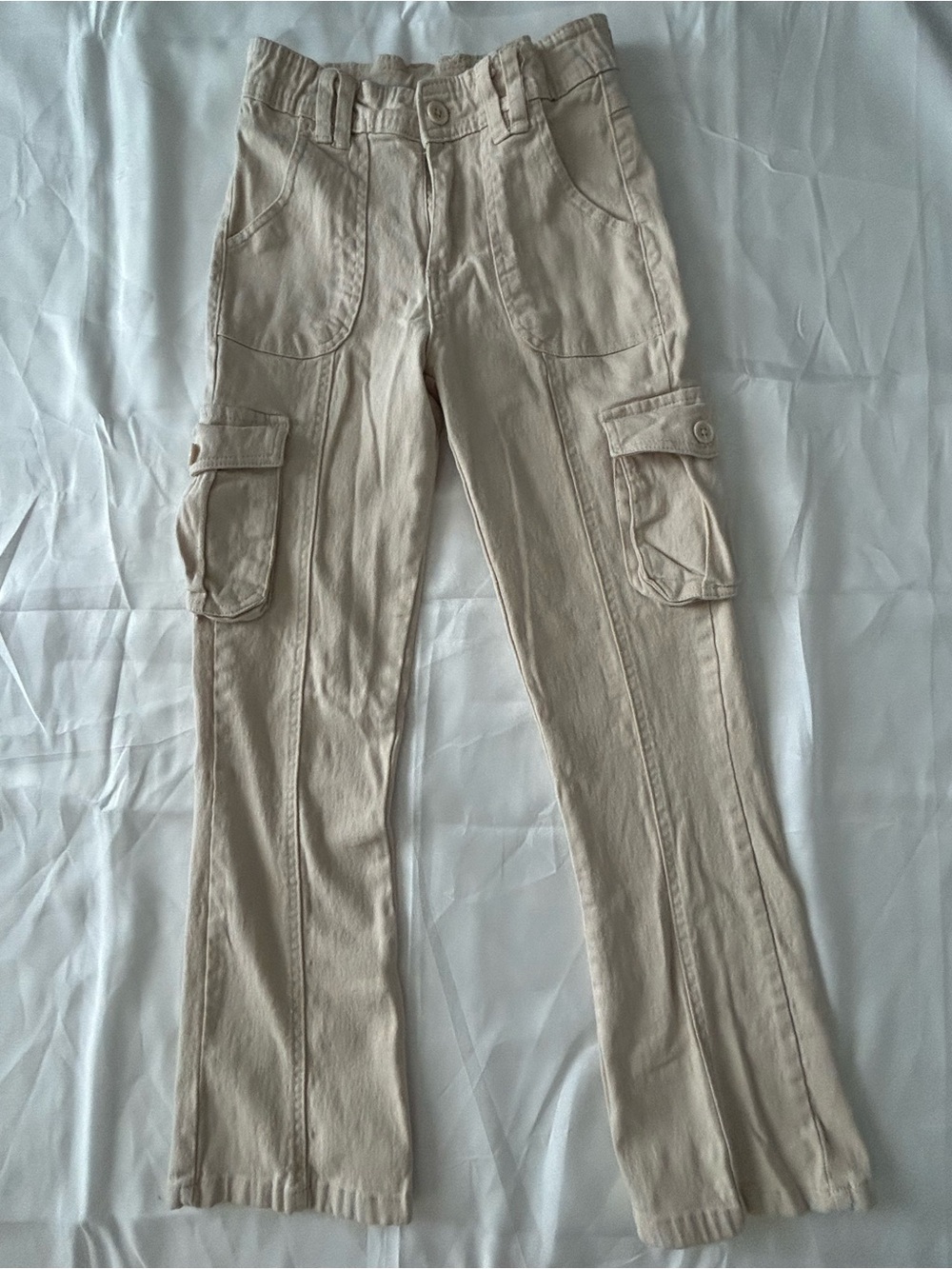 Kids Cargo Pants in Beige - Comfortable Everyday Bottoms